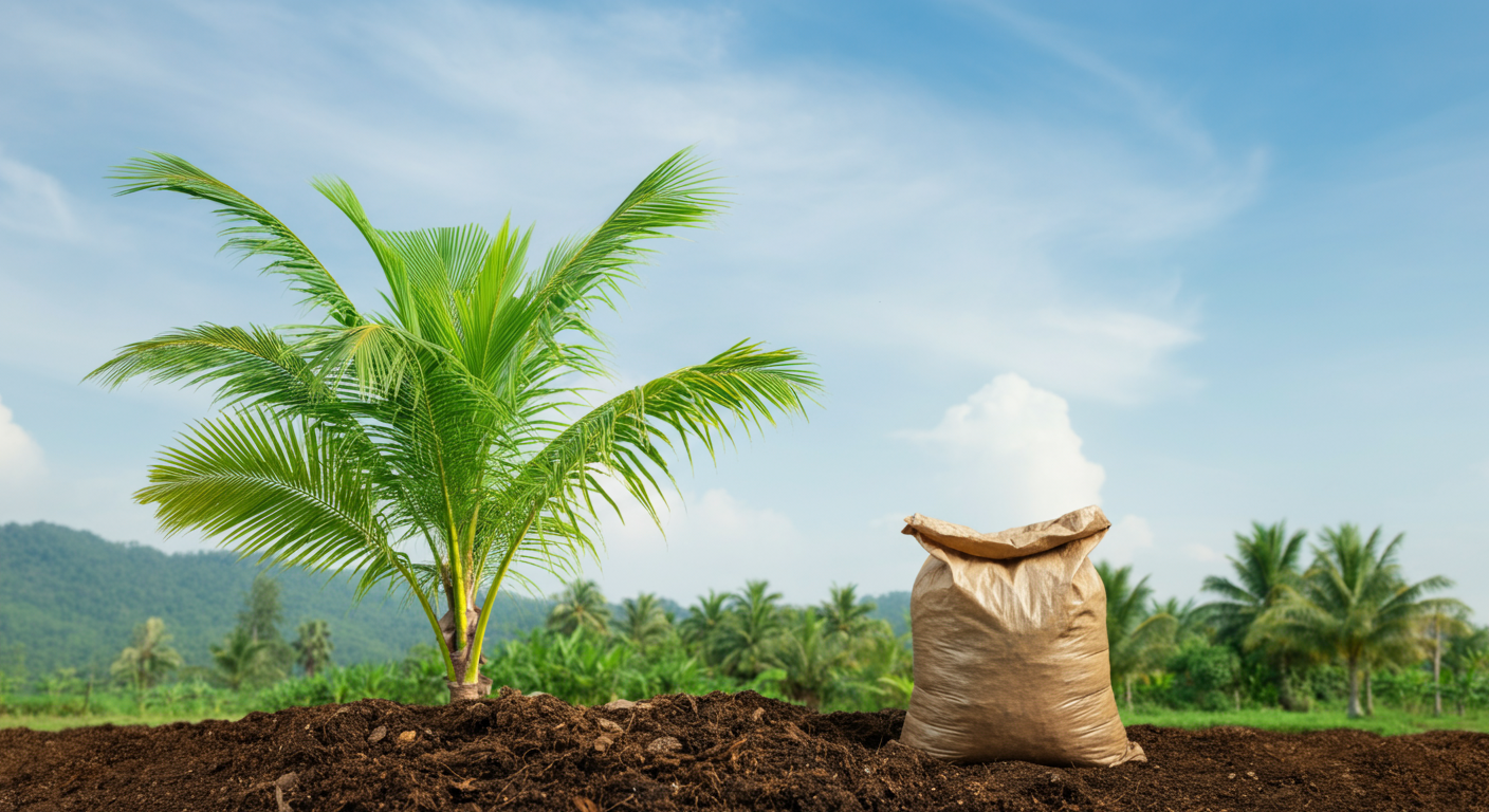 Manuring for coconut palms